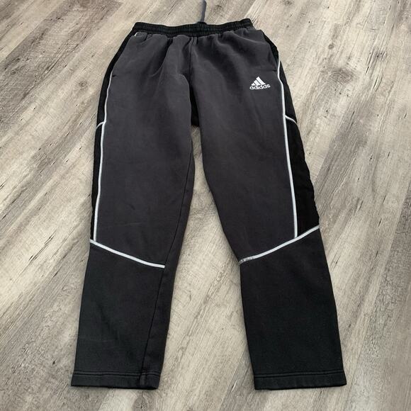 Adidas Mens Large Q4 Fleece Tapered Pants Run Black Jogger GYM Sweatpants HL6912 - Picture 3 of 7